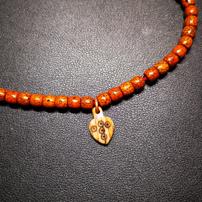 Bone Carved Nubro Pendant,Mani Jewel/Wish-Fulfilling Cintamani,for Mala,Prayer Beads Accessories,Gandhanra Tibetan Amulet