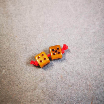 Gandhanra Tibetan Yak Bone Carved Dice Beads for Prayer Bead,Mala Accessories,Am - Tibetan Buddhist mala beads, view 4