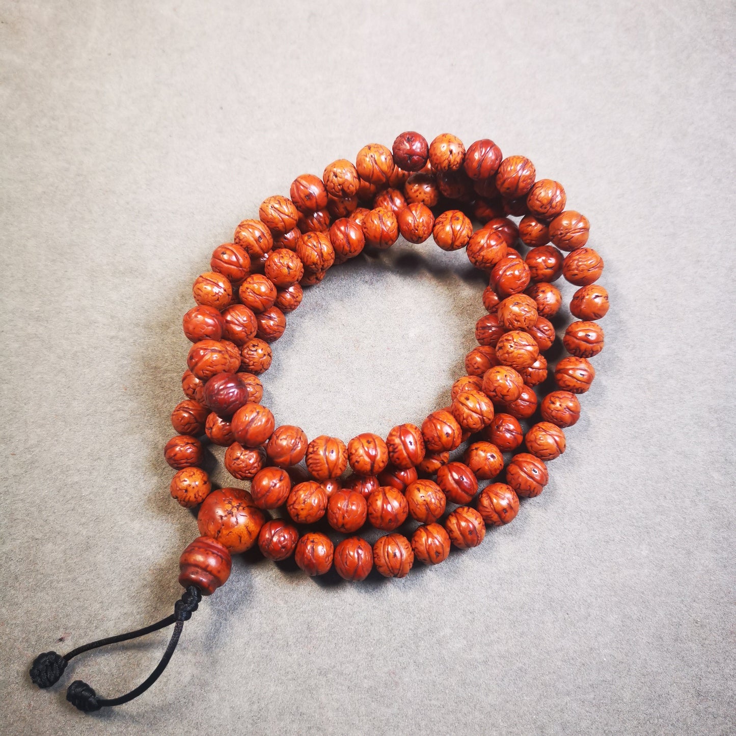 Gandhanra 9mm Old Bodhi Beads Mala Necklace,35.4 inches 108 Prayer Beads for Meditation